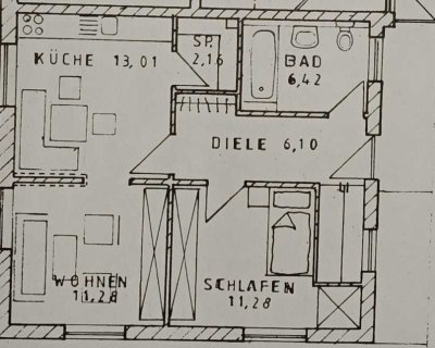 EG Wohnung ohne EBK, Garage , Garten, Terrasse