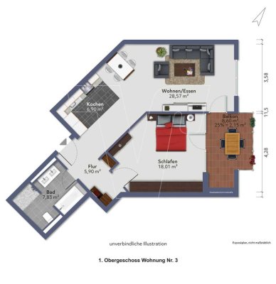 Moderne 2 Zimmer Wohnung in Top Lage