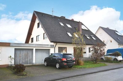 Bezugsfreie Maisionette-Eigentumswohnung mit
2 Balkonen, Gartenanteil und Garage