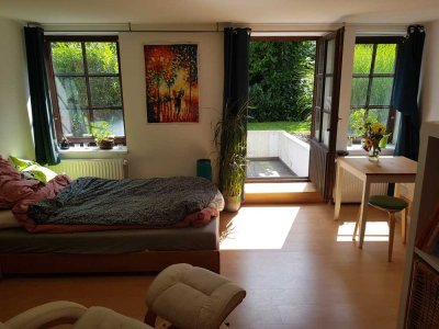 Zur Zwischenmiete (oder länger) in Riddagshausen - Terrassenwohnung - möbiliert - 32 m² - traumhaft!