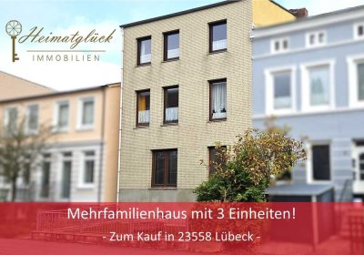 Sanierungsbedürftiges Mehrfamilienhaus mit drei Wohneinheiten!
- zentral in Lübeck -