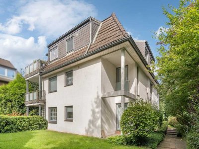 Idyllische Erdgeschosswohnung mit Terrasse im Grünen und Tiefgaragen-Stellplatz in Hamburg