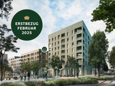 Wohnen am Quartiersplatz: helle 4-Zimmer-Wohnung mit Loggia