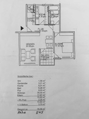 Sehr gut aufgeteilte 2,5-Raum-Wohnung mit EBK in Freiberg am Neckar