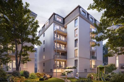 Moderne DG-Maisonettewohnung nähe der Karli - Neubau in Südvorstadt, KfW 40, 3 Zimmer mit Terrasse