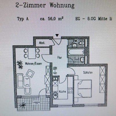 Exklusive 2-Zimmer-Wohnung / Teilmöbiliert + EBK