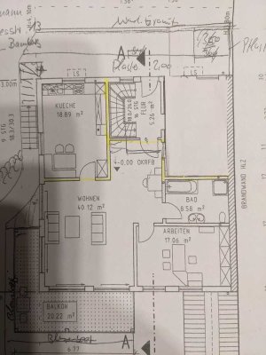 Wunderschöne freundliche, helle 2-Zimmer-Wohnung mit Wohnküche u. großem Balkon in Bamberg, Holzhaus