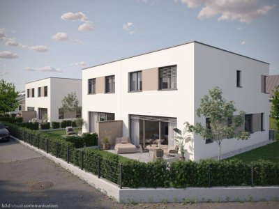 Top 4 Gefördertes Doppelhaus in Enns: 5 Zimmer, Terrasse, Eigengarten, PV- Anlage, belagsfertig!