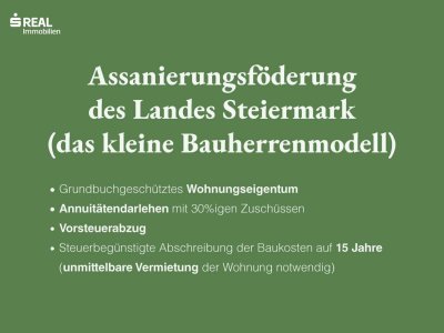 Anlegerprojekt in Andritzer Bestlage: Assanierungs-geförderte 2-Zimmer-Wohnung im 1. Obergeschoss mit Balkon, provisionsfrei! Projekt Stattegger Straße 33 / Ecke Am Hüttenbrenneranger