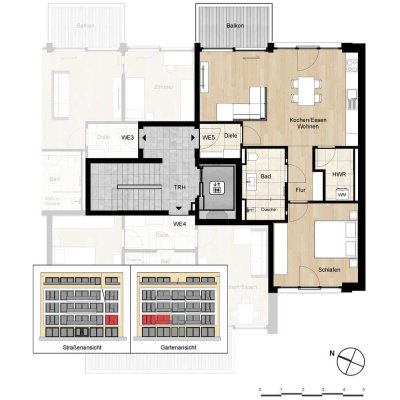 2-Zimmer-Neubauwohnung im 1. OG (WE 5)