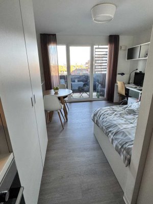 Möbliertes 1-Zimmer-Appartment mit Balkon für 6 Monate