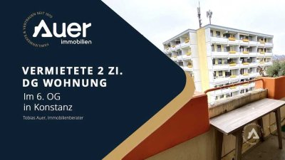 Hoch hinaus! Vermietete 2 Zi. DG Whg. im 6. OG in Konstanz