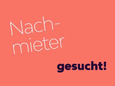 Nachmieter gesucht - Übernahme Küchenmöbel möglich!