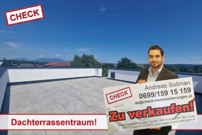 Ziegelmassivbauweise! Penthousewohnung mit 141 m² Terrasse in Feldkirchen! Top 10