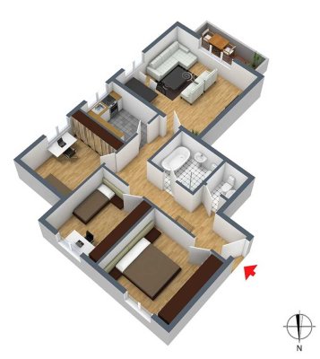 IDEAL gelegen: sehr ruhige(!) 4-Zimmer-DG-Whg in Haßlinghausen