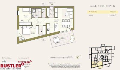 Wohnen mit Ausblick: Traumhafte Balkone im Projekt Schlosspark
Großzügige 3-Zimmerwohnung