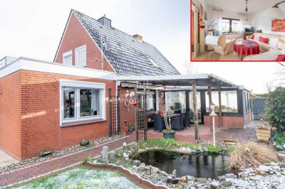 Gepfl. Einfamilienhaus  mit Garage und Dachterrasse in bevorzugter Wohnlage von Bunde