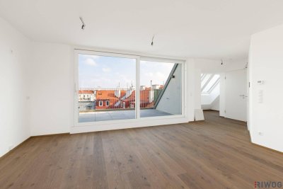 JETZT PROVISIONSFREI | ERSTBEZUG MIT FERNBLICK | Dachgeschoss mit ca. 12 m² INNENHOF-TERRASSE | TG-Stellplatz optional | Nachhaltiges Wohnbauprojekt