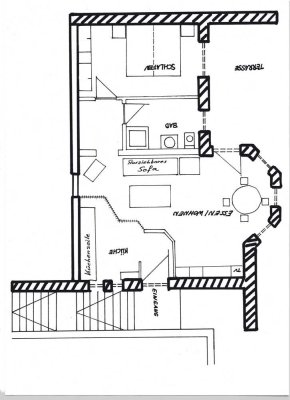 Geschmackvolle 2-Raum-Souterrain-Wohnung mit Balkon und EBK in Münsingen