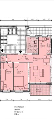 3-Zimmer Obergeschosswohnung mit Balkon - WE B6