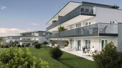 Schöne 3 Zimmer Wohnung mit 100m² Terrasse, Eigengarten, Seeblick und eigener Badekabine* in Seenähe