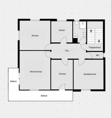 Erstbezug nach Sanierung: ansprechende 4-Zimmer-Wohnung mit Balkon in Wiernsheim