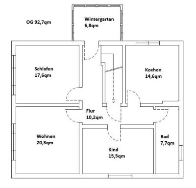 Attraktive 5-Zimmer-Maisonette-Wohnung mit Wintergarten und Einbauküche in Hambühren