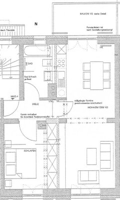 Sanierte 2,5-Zimmer-Wohnung in energieeffizient saniertem Denkmal mit Balkon, Gartenanteil