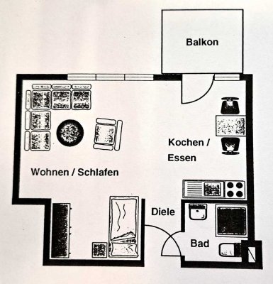 Vermietete 1-Zimmer-Wohnung mit Aufzug + TG-Platz in Villingen zu verkaufen