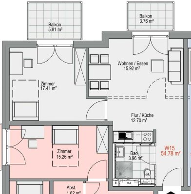 2 Zimmer Wohnung Lahnwiesen Neubau