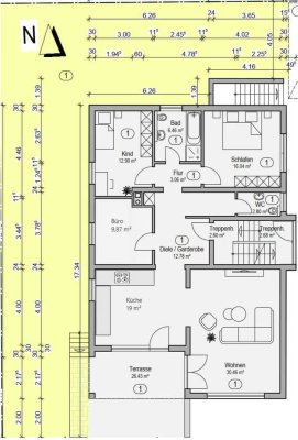 Neuwertige 4-Zimmer-Wohnung im Erdgeschoss mit Garten