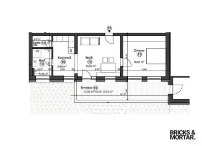 Energetisch Sanierte 2 Zimmerwohnung im Souterrain