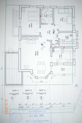 Helle  3 Zim. 102,24 m²  Obergeschoss -Wg im Bad Rappenau- Bonfeld  Bj.2006