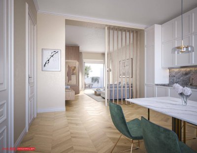 EINE NEUE DIMENSION DES WOHNENS - ABSOLUTES HIGH END PROJEKT - eine eindrucksvolle SYMBIOSE aus STIL und MODERNE - ab 35 bis 150m² - BALKONE LOGGIEN TERRASSEN