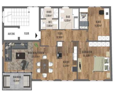 Zentrale 3 Zi. Wohnung am Rande der Osnabrücker Weststadt