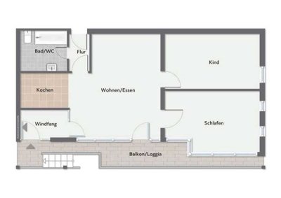 NEU renovierte 3-Raum-Souterrain-Wohnung mit Balkon und EBK in Neckargemünd