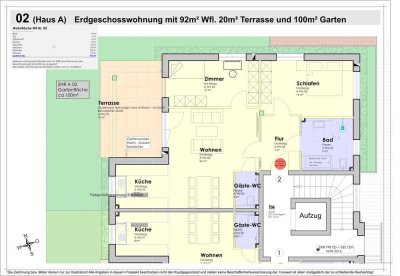 A02 - 92m² Komfortabel Wohnen im EG mit überdachter Terrasse und Privatgarten