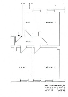 2-Zimmer-Altbauwohnung nah zur Oker