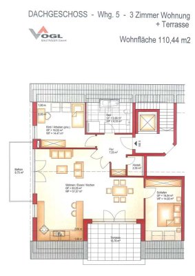 3-Zimmer Dachgeschoßwohnung mit Balkon und Dachterrasse