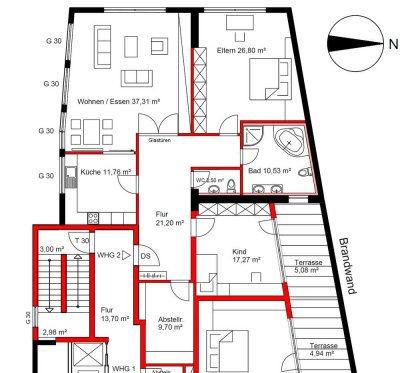 Zentrale 4-Zimmer-Wohnung mit geh. Innenausstattung, Balkon und EBK in Balingen