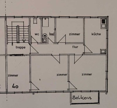 Gepflegte 3-Zimmer-Wohnung mit Balkon und Einbauküche