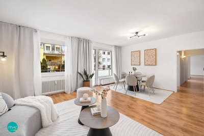 EASY LIVING • Geräumige, helle 4-Zimmer Wohnung mit großer Loggia! Ruhige Grünlage • Gute Infrastruktur! Ab sofort beziehbar!