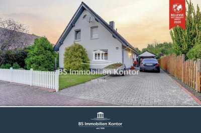 Papenburg! Einfamilienhaus mit Carport, überdachte Terrasse, Gartenanlage und Blockhaus in ruhiger L