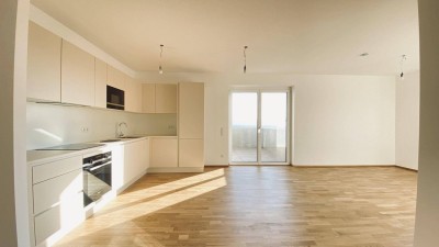 Neubau Erstbezug Ruhige Drei Zimmer Wohnung mit Balkon und traumhaften Ausblick