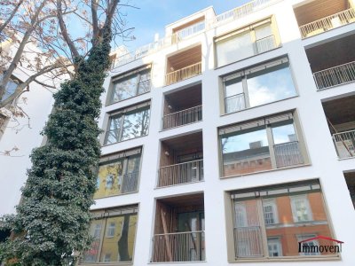 TOPLAGE und ERSTBEZUG: Straßenseitige, moderne 2-Zimmerwohnung mit Loggia! Besichtigung ab Februar 2025 möglich!