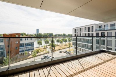 4-Zimmer Neubauwohnung mit Blick auf den Rhein im 4.OG