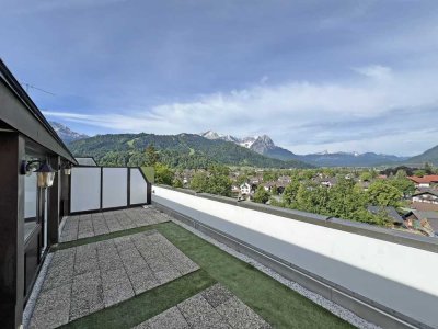 Besonderheit: Penthouse Wohnung mit Blick über Garmisch-Partenkirchen