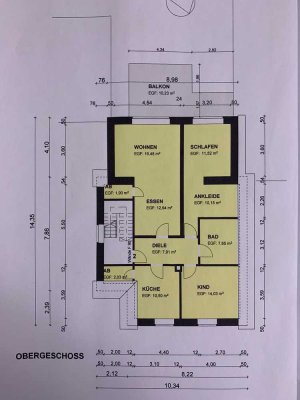 Gepflegte 4-Zimmer-Wohnung mit neuem Bad und schönem Balkon