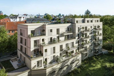 Großzügige 2 Zimmerwohnung mit Balkon und Dachterrasse mit Blick in den Himmel