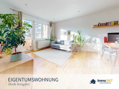 Bezugsfreie Altbauwohnung mit großem Balkon und historischem Charme